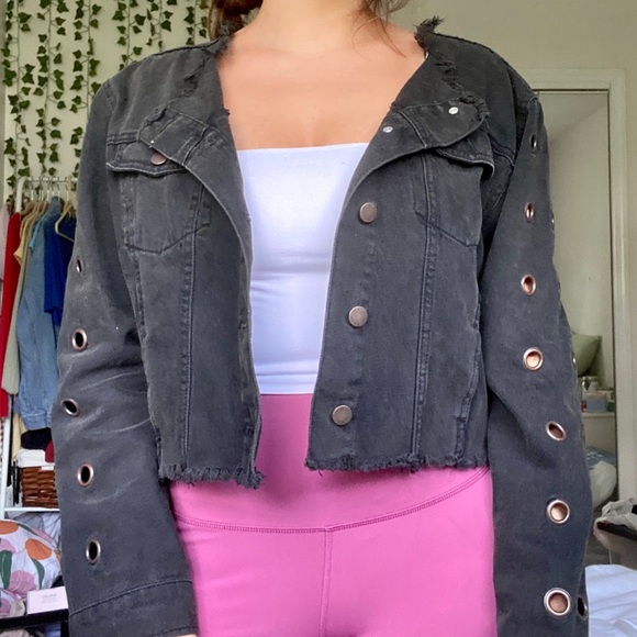 black denim jacket size 8